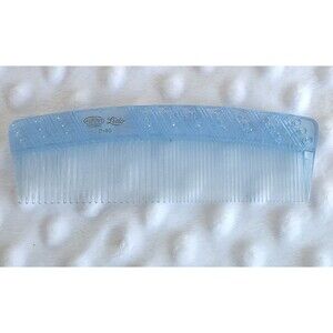 Vintage Dupont Vanity Blue Comb Princess Nylon Hair Brushing Makeup Pretend Play